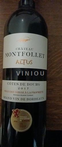 Bordeaux Côtes-de-bourg Château Montfollet Altus 2017