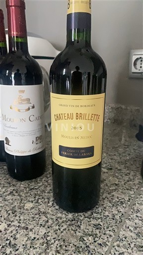 Bordeaux Moulis-en-Médoc Château Brillette Comte du Perier de Larsan 2015