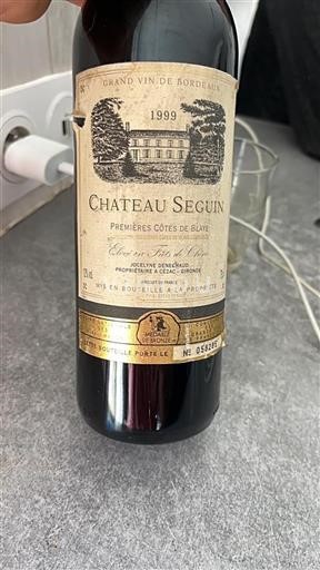 Bordeaux Ospecificerad Château Seguin 1999