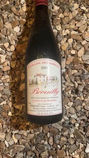 Beaujolais Brouilly Grand Cru Domaine Des Samsons 2001
