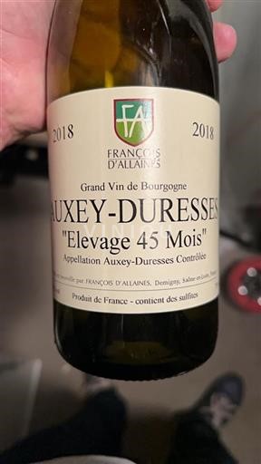 Burgundi Auxey-Duresses François Allaines Elevage 45 Mois 2018
