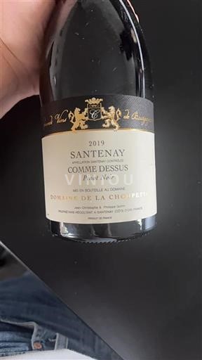 Burgund Santenay Domaine La Choupette Comme Dessus 2019