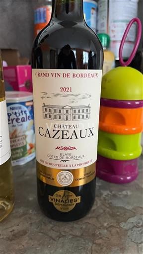 Bordeaux Blaye-côtes-de-bordeaux Château Cazeaux 2021