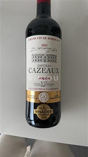 Bordeaux Blaye-Côtes-de-Bordeaux Château Cazeaux 2021