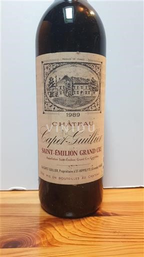 Bordéus Saint-Émilion Grand Cru Grand Cru Château Capetguillier 1989