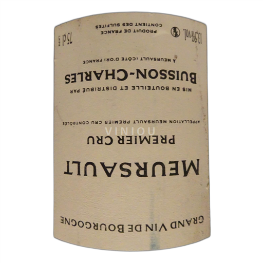 Burgundi Meursault Premier Cru Buissoncharles Goutte d'Or 2016