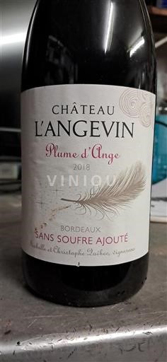Bordeaux Château L'angevin Plume d'Ange 2018