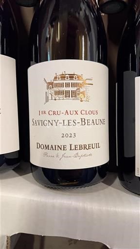 Borgonha Savigny-lès-Beaune Premier Cru Domaine Lebreuil Aux Clous 2023