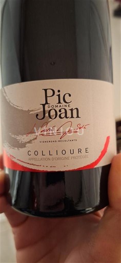 Roussillon Collioure Domaine Pic Joan 2020