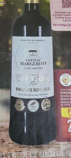 Bordéus Bordeaux Superior Château Margerots Prestige 2021