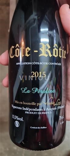 Rona dolina Côte-rôtie Vignoble Levet La Péroline 2015