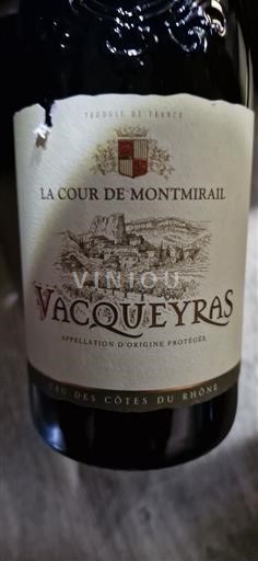 Vin Rouge sec La Cour de Montmirail 2023 France Vallée du Rhône Vacqueyras AOC
