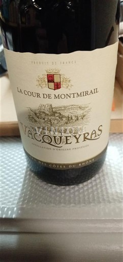 Vallée du Rhône Vacqueyras La Cour De Montmirail 2023