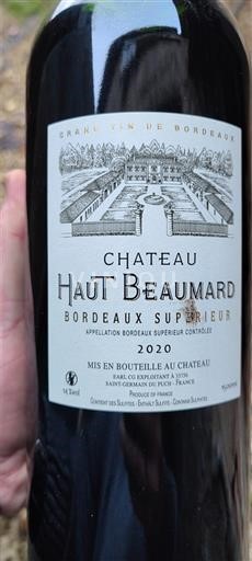 Bordeaux Bordeaux Supérieur Château Haut Beaumard 2020