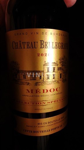 Burdeos Médoc Belle Grave Sélection Spéciale 2020