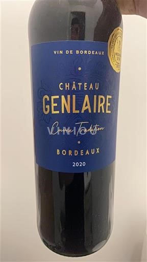 Bordéus Château Genlaire Tradition 2020