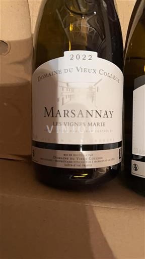 Bourgogne Marsannay Domaine Vieux College Les Vignes Marie 2022
