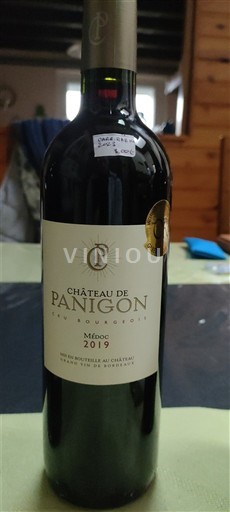 Vin Rouge sec Château de Panigon 2019 France Bordeaux Médoc AOC