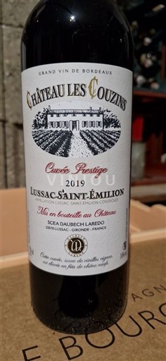 Bordo Лусак-Сент-Емилион Château Les Cousins Prestige 2019