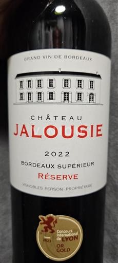 Bordeaux Bordeaux Supérieur Château Jalousie Réserve 2022