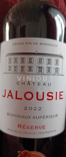 Bordeaux Bordeaux Supérieur Château Jalousie Réserve 2022
