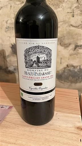 Bordéus Saint-Émilion Grand Cru Grand Cru Domaine Haut Patarabet 2016