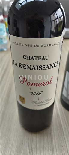 Bordeaux Pomerol Château La Renaissance 2016