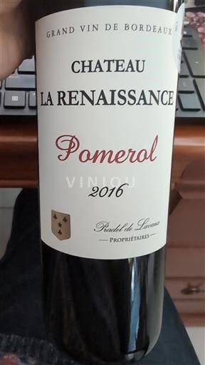 Bordeaux Pomerol Château La Renaissance 2016