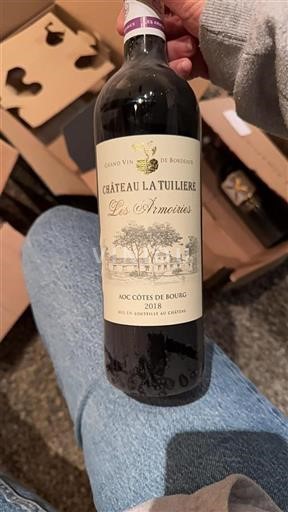 Bordeaux Côtes-de-bourg Château La Tuilière Les Armoiries 2018