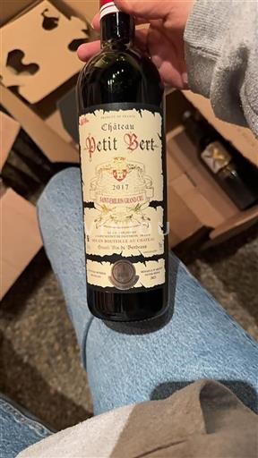 Burdeos Saint-Émilion Gran Cru Grand Cru Château Petit Bert 2017