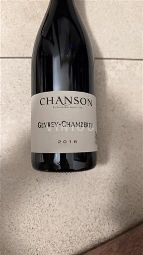 Vin Rouge sec Domaine Chanson 2016 France Bourgogne Gevrey-chambertin AOC