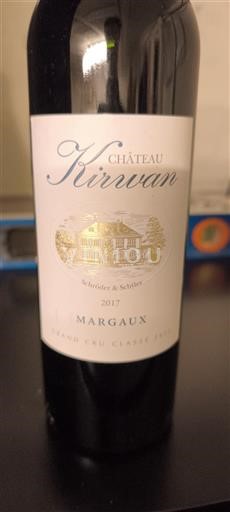 Bordeaux Margaux Grand Cru Château Kirwan 2017