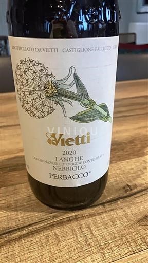Piedmont Langhe Vietti Perbacco 2020