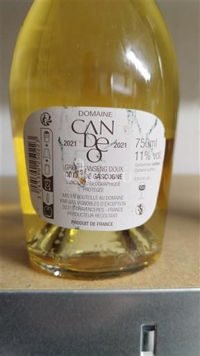 Sudoeste Côtes de Gascogne Domaine Candeo Gros Manseng Doux 2021