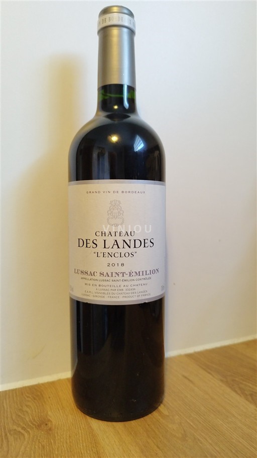 Bordeaux Lussac-Saint-Émilion Château Des Landes L'Enclos 2018