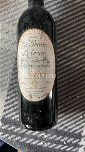Bordeaux Graves Château La Grave Arzac 2000