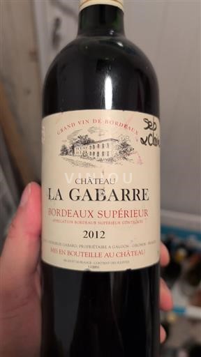 Bordeaux Bordeaux Supérieur Château La Gabarre 2012