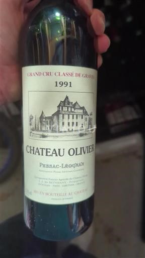 Bordeaux Pessac-Léognan Grand Cru Classé de Graves Château Olivier 1991