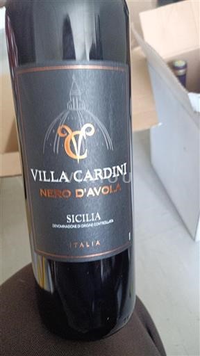 Vin Rouge sec Nero d'Avola Villa Cardini Non millésimé Italie Sicile IGT