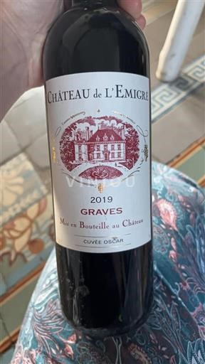 Bordéus Graves Château L'emigre Oscar 2019