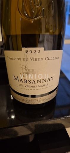 Borgoña Marsannay Domaine Vieux College Les Vignes Marie 2022