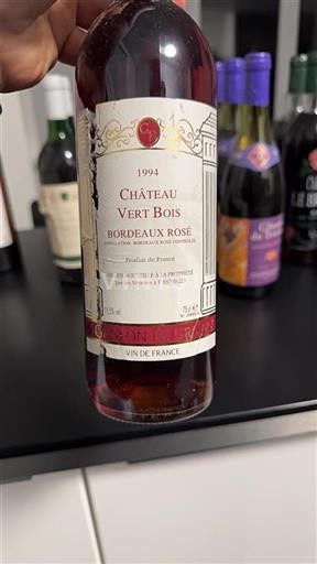 Bordeaux Bordo rose Château Vert Bois 1994