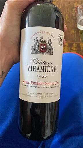Bordeaux Saint-Émilion Grand Cru Château Viriamière 2020