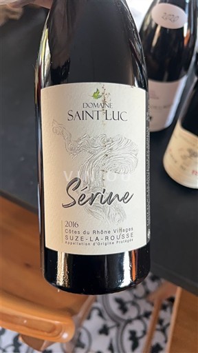 Thung lũng Rhône Không được chỉ định Domaine Saint Luc Sérine 2016