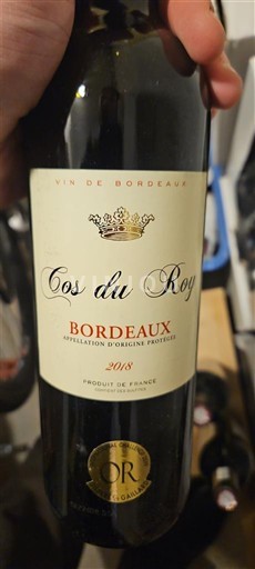 Bordeaux Cos Du Roy 2018