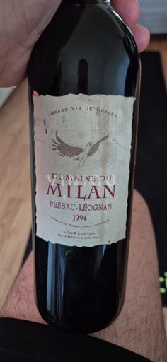 Bordéus Pessac-Léognan Domaine Milan 1994