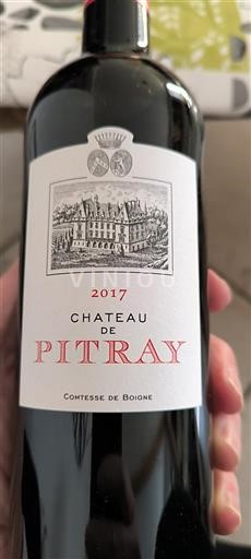 Bordeaux Castillon-côtes-de-bordeaux Château Pitray Comtesse de Boigne 2017