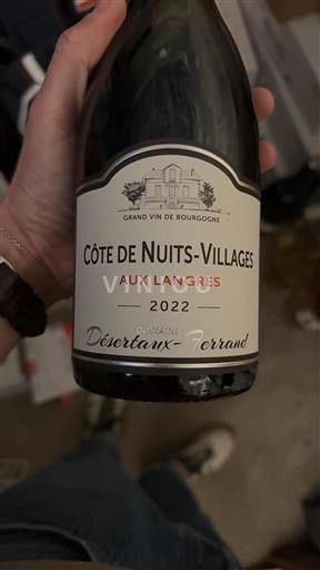 Borgogna Côte de Nuits Villages Desertaux Ferrand Aux Langres 2022
