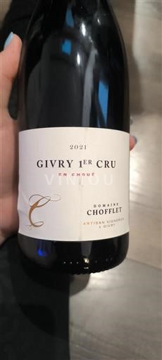 Bourgogne Givry Premier Cru Domaine Chofflet En Choué 2021