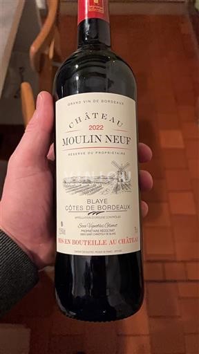 Bordeaux Blaye-côtes-de-bordeaux Château Moulin Neuf Réserve du Propriétaire 2022